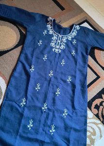 Elegant Blue Embroidered Kurta