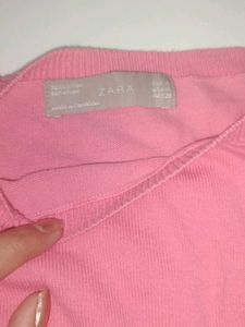 ZARA TOP Pink Knit
