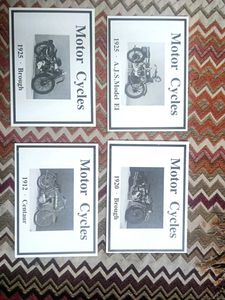 Vintage Motorcycle Art Prints (Set of 12)
