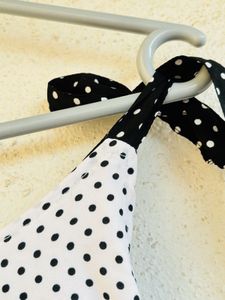 White Black Dotted Dress 👗