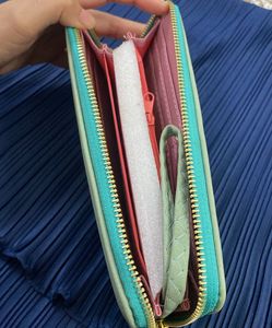 Mint Green Zipper Wallet – Stylish, Compact &amp; New