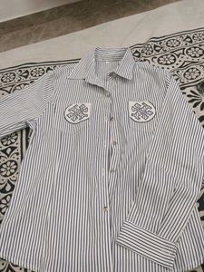 Striped Button-Down Shirt
