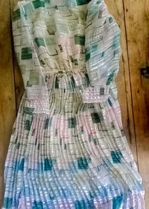 2 Combo Chic Floral Pleated Maxi Dress