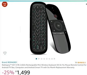 Redingrey™ HCY-57B 2.4GHz Rechargeable Mini Wireless Keyboard 3D Air Fly Mouse Remote
