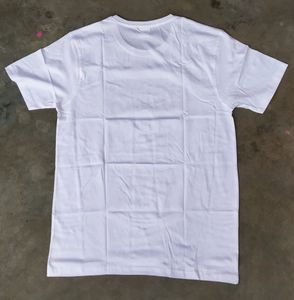 Brand New Cotton White Chest Printed Half Sleeves Men&#39;s T-shirt