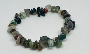 Moss Agate Chip Bracelet