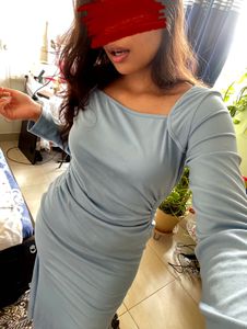 Elegant Blue Maxi Dress