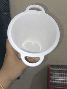 White Melamine Serving Dish with Spoon