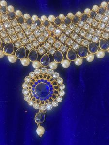 Elegant Blue Stone Jewelry Set