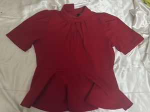 Red Peplum Top