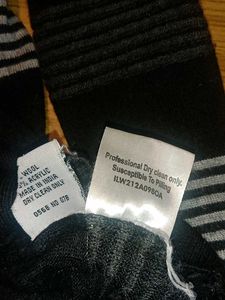 Branded Louis Philippe Striped V-Neck Sweater