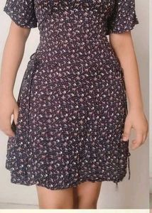 Floral Print Wrap Dress
