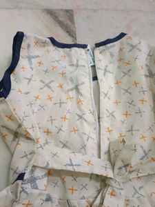 Half White Baby Gown