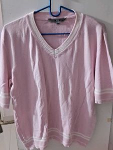 Pink Top And Trendy Purse