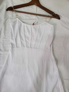 White Tube Maxi Gown For Party