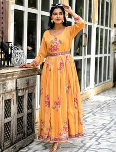 Anarkali Gown With Waist Belt