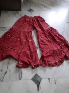 Maroon Flared Palazzos/sharara