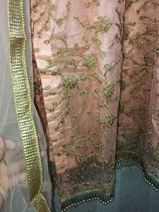 Embroidered Net Overlay Tunic
