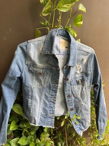 MADAME Denim Jacket Ribbed