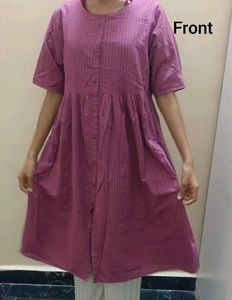 Striped Button-Down Dress