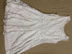 Pretty White Lace Skater Dress 👗