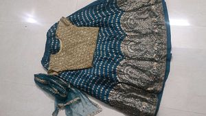 Green &amp; Gold Lehenga choli