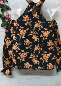 Floral Cold Shoulder Top