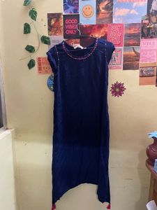 Navy Blue A-Line Dress