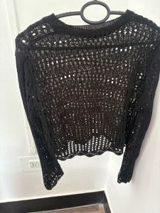 Black Boho Top