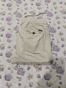 Beige Casual Trousers