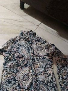 Paisley Print Button-Down Shirt