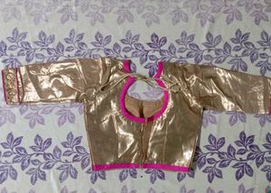 Sky Golden With Pink Very Nice Lehenga Choli
