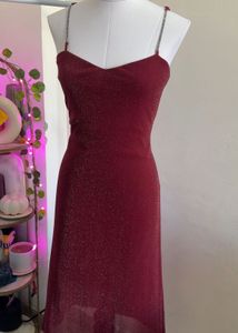 Shimmering Burgundy Dress