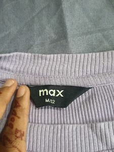 Ribbed Lilac Top