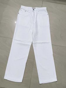 White Straight Leg Jeans