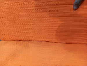 2 Meter Orange Eyelet Chicken Fabric