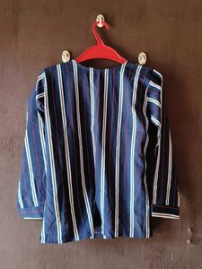 Striped V-Neck Top