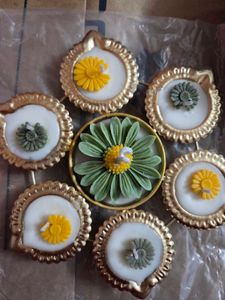Floral Candle Holders With Scented  Soy Wax