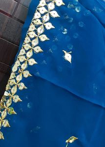 Teal Embellished Lehenga Skirt