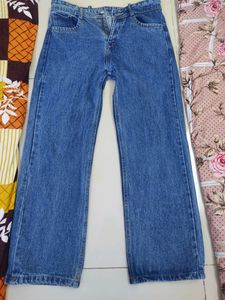 Blue Denim Straight Fit Jeans