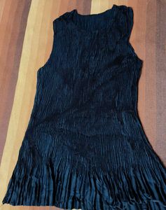 Women Black Pleated Casual Top
