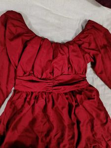 Red Long Sleeve Dress