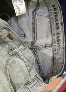 Distressed Denim Grey Shorts