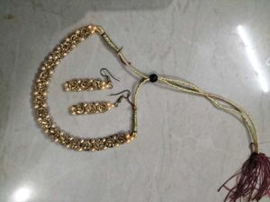 Golden Glow Pearl Set (Choker+Earrings)