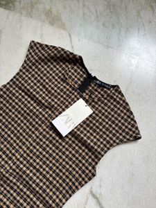 Zara Plaid Mini Dress
