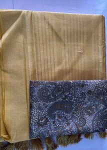 Vintage Gold Fabric with Paisley Print