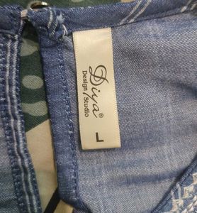 Diya Design Studio Blue Top - Size L