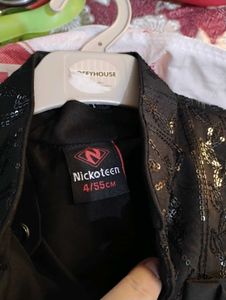 Boys&#39; Black Sequin Vest Set