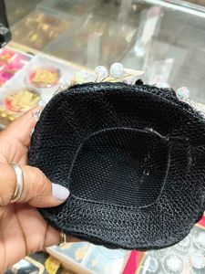 Crystal Flower Hair Bun Accessory