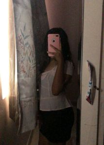 Cute White Top & Black Skirt